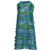 Retro Forest Print Pleated Maxi Dress - FashionByTeresa